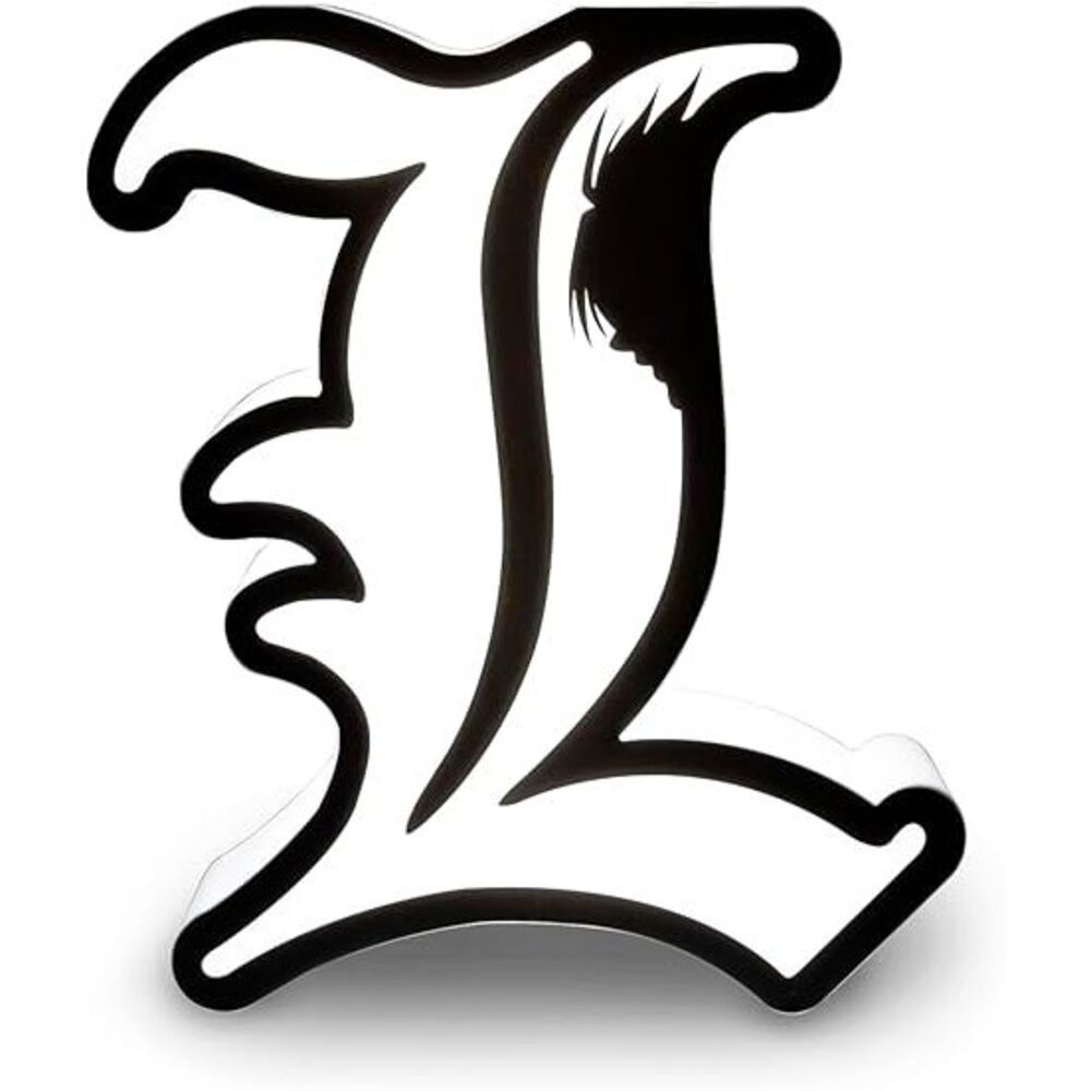 Death Note -  "L" USB LED Lamp – 10" Light, Battery/U Black